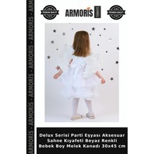 Armoris Delux Serisi Parti Eşyası Aksesuar Sahne Kıyafeti Beyaz Renkli Bebek Boy Melek Kanadı 30X45 cm