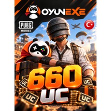 OyunExe Pubg Mobile Uc - Tr Hesaplar Için Geçerlidir -Oyun Id'nize Yüklenir