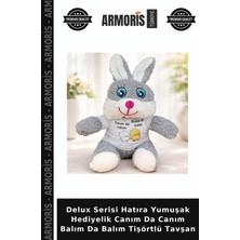 Armoris Delux Serisi Hatıra Yumuşak Hediyelik Canım Da Canım Balım Da Balım Tişörtlü Tavşan