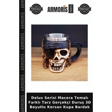 Armoris Delux Serisi Macera Temalı Farklı Tarz Gerçekçi Duruş 3D Boyutlu Korsan Kupa Bardak