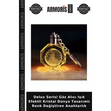 Armoris Delux Serisi Göz Alıcı Işık Efektli Kristal Dünya Tasarımlı Renk Değiştiren Anahtarlık