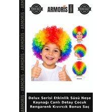 Armoris Delux Serisi Etkinlik Süsü Neşe Kaynağı Canlı Detay Çocuk Rengarenk Kıvırcık Bonus Saç