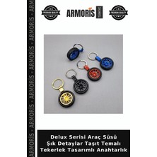 Armoris Delux Serisi Araç Süsü Şık Detaylar Taşıt Temalı Tekerlek Tasarımlı Anahtarlık
