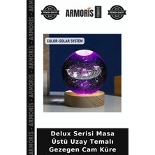 Armoris Delux Serisi Masa Üstü Uzay Temalı Gezegen Cam Küre