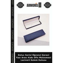 Armoris Delux Serisi Öğrenci Gereci Yazı Aracı Kabı Ofis Malzemesi Lacivert Kalem Kutusu