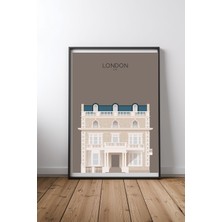 Keyf Home London Travel Snippet Siyah Çerçeveli Mdf Tablo Poster Salon Duvar Dekoru Hediye