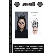 Armoris Delux Serisi Farklı Hediye Kostüm Tamamlayıcısı Genç Eğlencesi Saçlı Momo Korku Maskesi 24X16 cm