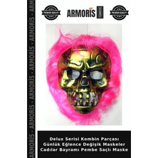 Armoris Delux Serisi Kombin Parçası Günlük Eğlence Değişik Maskeler Cadılar Bayramı Pembe Saçlı Maske