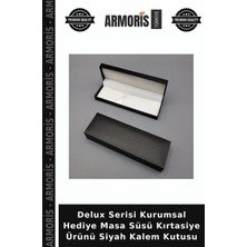Armoris Delux Serisi Kurumsal Hediye Masa Süsü Kırtasiye Ürünü Siyah Kalem Kutusu
