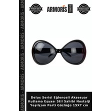 Armoris Delux Serisi Eğlenceli Aksesuar Kutlama Eşyası Stil Sahibi Nostalji Yeşilçam Parti Gözlüğü 15X7 cm