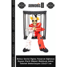 Armoris Delux Serisi Ilginç Tasarım Eğlence Eşyası Parti Objesi Mahkum Joker Iskelet Dekorasyon 22X27 cm