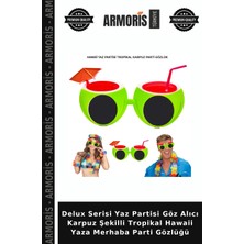 Armoris Delux Serisi Yaz Partisi Göz Alıcı Karpuz Şekilli Tropikal Hawaii Yaza Merhaba Parti Gözlüğü