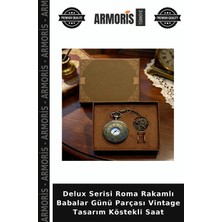 Armoris Delux Serisi Roma Rakamlı Babalar Günü Parçası Vintage Tasarım Köstekli Saat