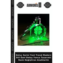 Armoris Delux Serisi Yeni Trend Modern Stil Özel Detay Yonca Tasarımlı Renk Değiştiren Anahtarlık