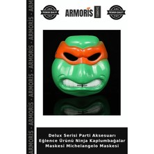 Armoris Delux Serisi Parti Aksesuarı Eğlence Ürünü Ninja Kaplumbağalar Maskesi Michelangelo Maskesi