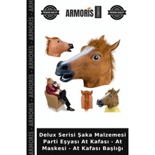 Armoris Delux Serisi Şaka Malzemesi Parti Eşyası At Kafası - At Maskesi - At Kafası Başlığı
