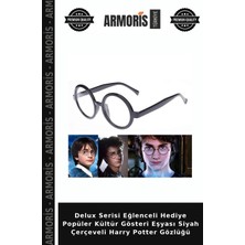 Armoris Delux Serisi Eğlenceli Hediye Popüler Kültür Gösteri Eşyası Siyah Çerçeveli Harry Potter Gözlüğü