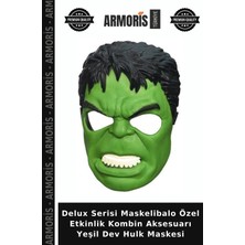 Armoris Delux Serisi Maskelibalo Özel Etkinlik Kombin Aksesuarı Yeşil Dev Hulk Maskesi