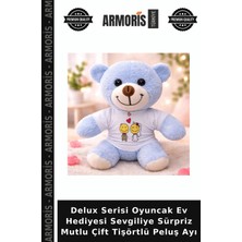 Armoris Delux Serisi Oyuncak Ev Hediyesi Sevgiliye Sürpriz Mutlu Çift Tişörtlü Peluş Ayı