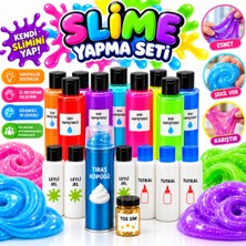 HKNOVA 21 Parça Slime Yapım Seti- 12 Adet Slime JELI+4ADET BORAKS+3ADET TUTKAL+1ADET Traş Köpüğü+Sim Eğlence Hobi Amaçlı Eğitici