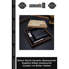 Armoris Delux Serisi Uyumlu Aksesuarlar Kombin Paket Anahtarlık Cüzdan ve Roller Kalem