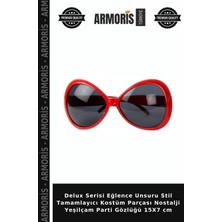 Armoris Delux Serisi Eğlence Unsuru Stil Tamamlayıcı Kostüm Parçası Nostalji Yeşilçam Parti Gözlüğü 15X7 cm