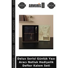 Armoris Delux Serisi Günlük Yazı Aracı Notluk Hediyelik Defter Kalem Seti