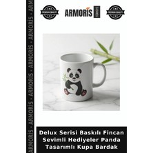 Armoris Delux Serisi Baskılı Fincan Sevimli Hediyeler Panda Tasarımlı Kupa Bardak