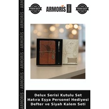 Armoris Delux Serisi Kutulu Set Hatıra Eşya Personel Hediyesi Defter ve Siyah Kalem Seti