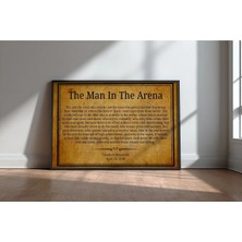 Keyf Home The Man In The Arena Roosevelt Arenadaki Adam Sözü No 2 Çerçeveli Mdf Tablo Poster Ofis Hediye