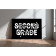 Keyf Home Second Grade Çocuk Odası Yazılı Çerçeveli Mdf Tablo Poster Çocuk Odası Duvar Dekoru Hediye