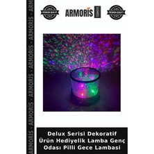 Armoris Delux Serisi Dekoratif Ürün Hediyelik Lamba Genç Odası Pilli Gece Lambasi