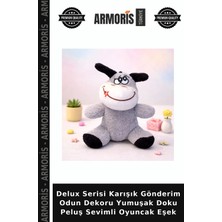 Armoris Delux Serisi Karışık Gönderim Odun Dekoru Yumuşak Doku Peluş Sevimli Oyuncak Eşek