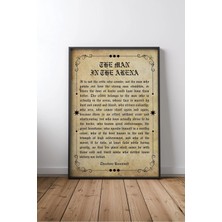 Keyf Home The Man In The Arena Roosevelt Arenadaki Adam Sözü No 7 Çerçeveli Mdf Tablo Poster Ofis Hediye