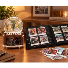 Keyfim Shop Kişiye Özel Fotoğraflı Kar Küresi  ve 24 Fotoğraf Baskısı ve Kalem Hediyeli, Gümüş Renk