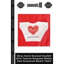 Armoris Delux Serisi Oyuncak Kıyafeti Şirin Tasarım Duygusal Hediye Seni Seviyorum Baskılı Tişört