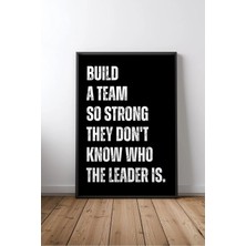 Keyf Home Teamwork Ingilizce Motivasyon Sözü Çerçeveli Mdf Tablo Poster Ofis Duvar Dekoru Hediye