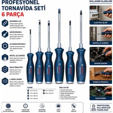 Bezos 6 Parça Profesyonel Tornavida Seti (Ph2 / Ph1 / 3.5 / 4.5 / 5.5 / 6.5) BZS10