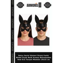 Armoris Delux Serisi Gösteri Ürünü Farklı Model Siyah Renk Kumaş Malzemeden Imal Eva Tavşan Maskesi 19X15 cm