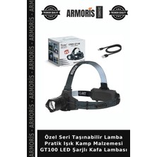 Armoris Özel Seri Taşınabilir Lamba Pratik Işık Kamp Malzemesi GT100 LED Şarjlı Kafa Lambası