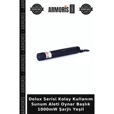 Armoris Delux Serisi Kolay Kullanım Sunum Aleti Oynar Başlık 1000MW Şarjlı Yeşil