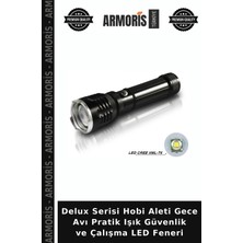 Armoris Delux Serisi Hobi Aleti Gece Avı Pratik Işık Güvenlik ve Çalışma LED Feneri