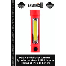 Armoris Delux Serisi Gece Lambası Aydınlatma Gereci Mini Lamba Mıknatıslı Pilli El Feneri