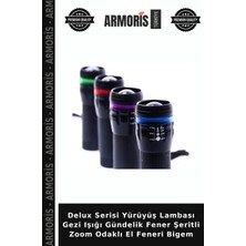 Armoris Delux Serisi Yürüyüş Lambası Gezi Işığı Gündelik Fener Şeritli Zoom Odaklı El Feneri Bigem
