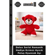 Armoris Delux Serisi Romanik Hediye Kırmızı Ayıcık Peluş Oyuncak Ayı