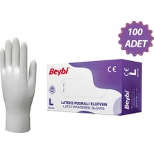 Bezos Lateks Pudralı Muayene Eldiven L 100'LÜ BZS10