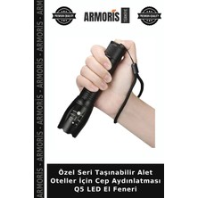 Armoris Özel Seri Taşınabilir Alet Oteller Için Cep Aydınlatması Q5 LED El Feneri