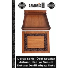 Armoris Delux Serisi Özel Eşyalar Anlamlı Hediye Sunum Kutusu Derili Ahşap Kutu