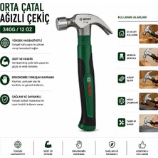 Bezos 12 Oz Orta Çatal Çekiç 24 cm - Ergonomik Yumuşak Sap BZS10