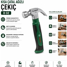 Bezos Kısa Çatal Çekiç 8 Oz 16 cm Ergonomik Yumuşak Sap BZS10
